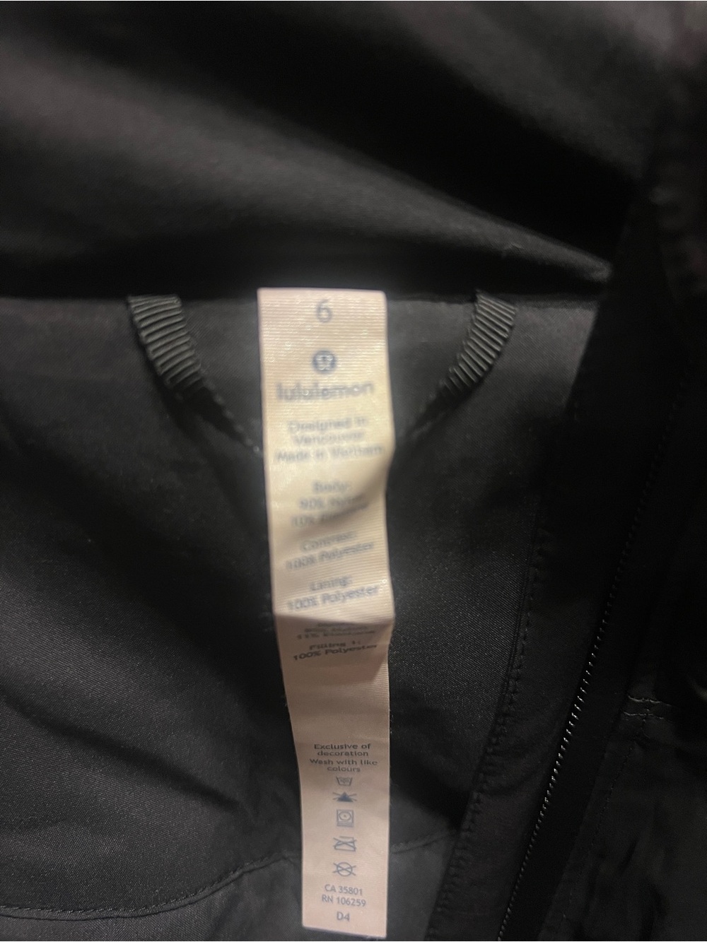 lululemon athletica Black Two-Tone Lightweight Jacket - Picture 4 of 5
